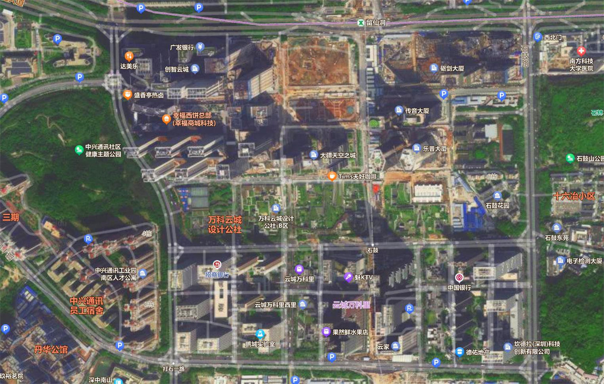 深圳留仙洞总部基地最新建设的超高层立面库 - 品素品设计