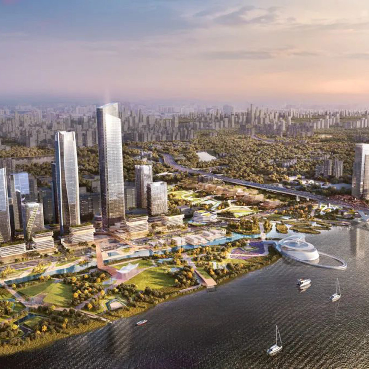 “像素城市”——海珠创新湾沥滘核心区城市设计一等奖，广州 | Gensler