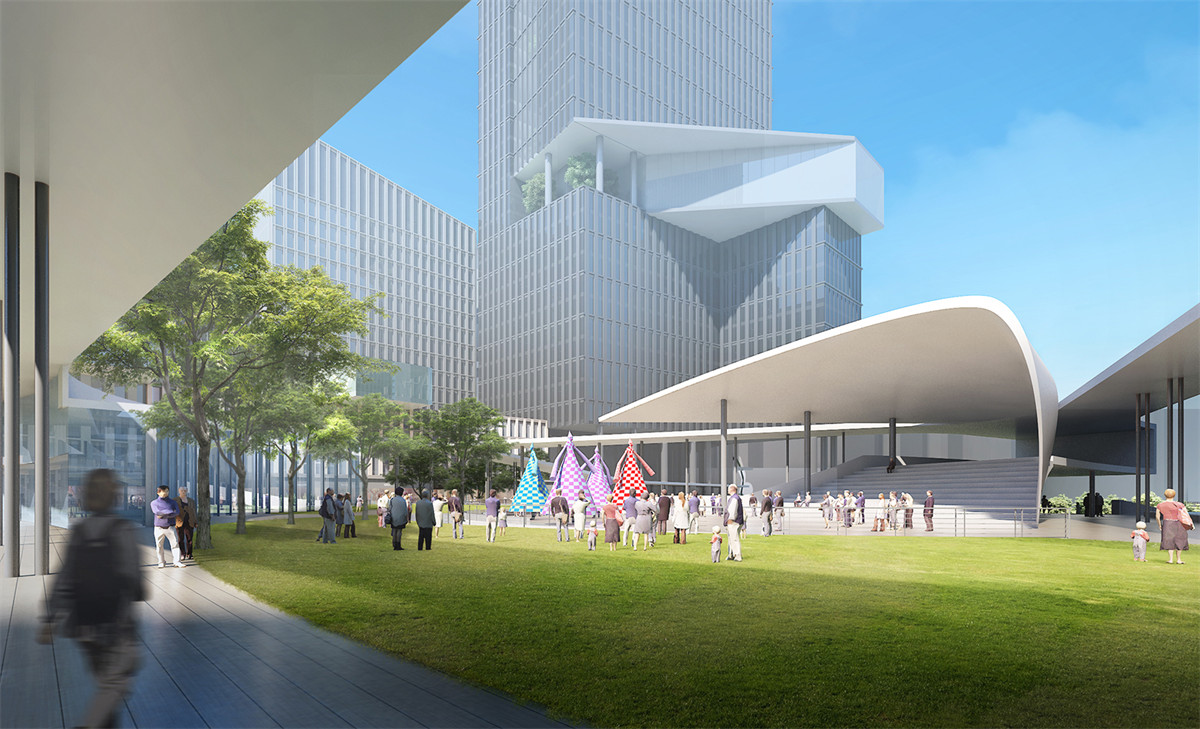 深圳前海大师新作即将建成平安信用卡全球总部大厦(前海交易广场) | 严迅奇建筑师事务所,华艺设计 - 品素品设计