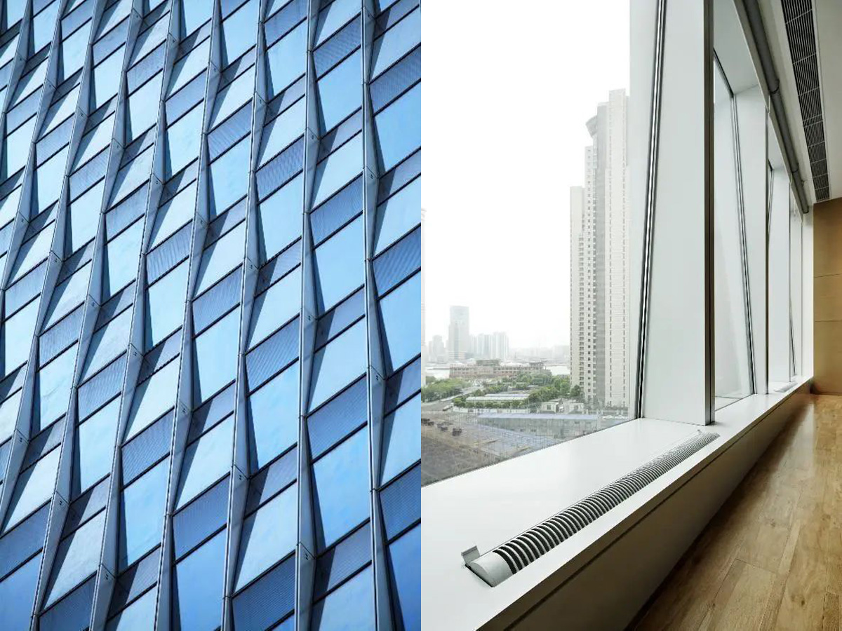 引进日本高端超高层办公楼最经典的缝隙式通风器设计,植入到幕墙单元